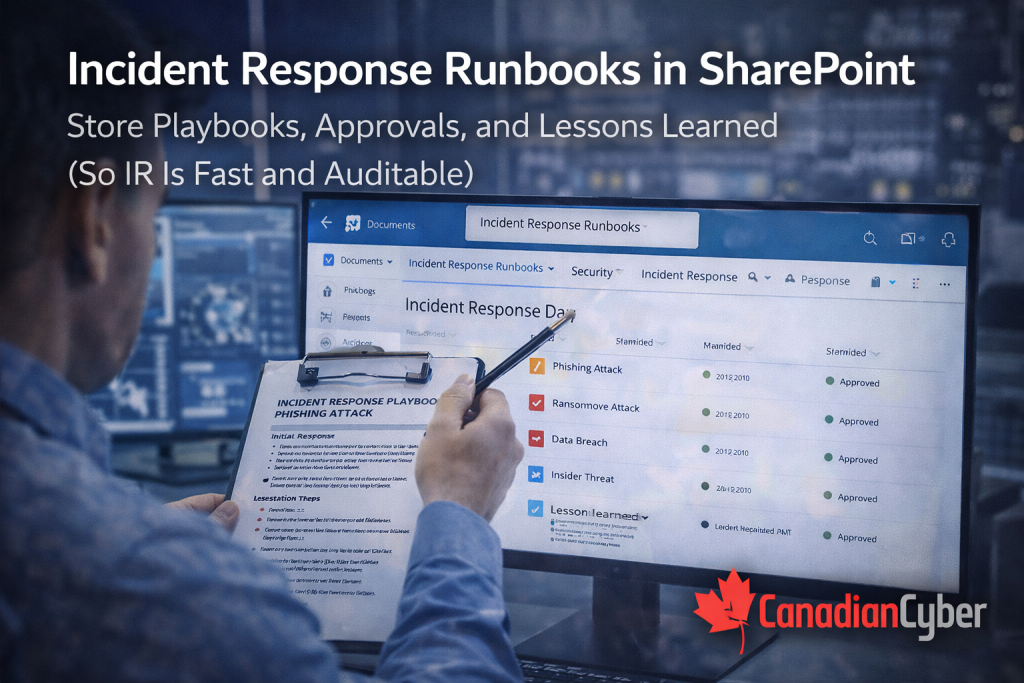 Incident Response Runbooks in SharePoint (ISO & SOC Ready)
